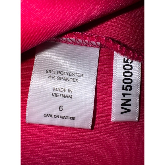 New York Company Stretch Sheath Dress Size 6 Pink Square Neck Sleeveless Zip NEW - Picture 8 of 9